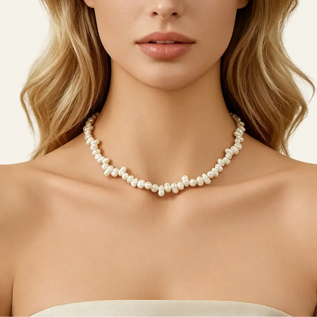 Baroque Irregular Pearl Collarbone Necklace