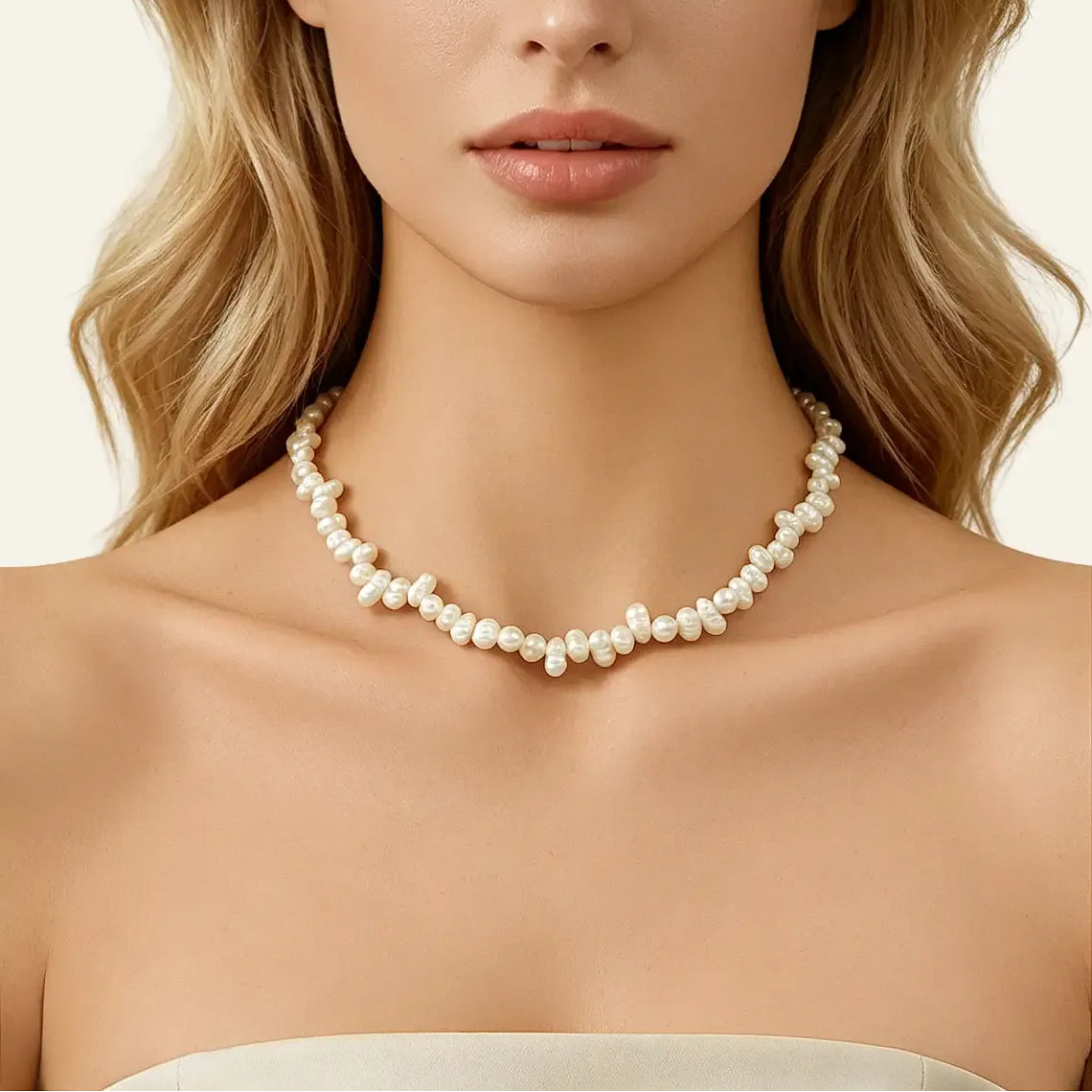 Baroque Irregular Pearl Collarbone Necklace