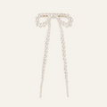 Long Pearl And Bow Hair Clip