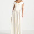Off The Shoulder Cinched Waist Maxi Dress