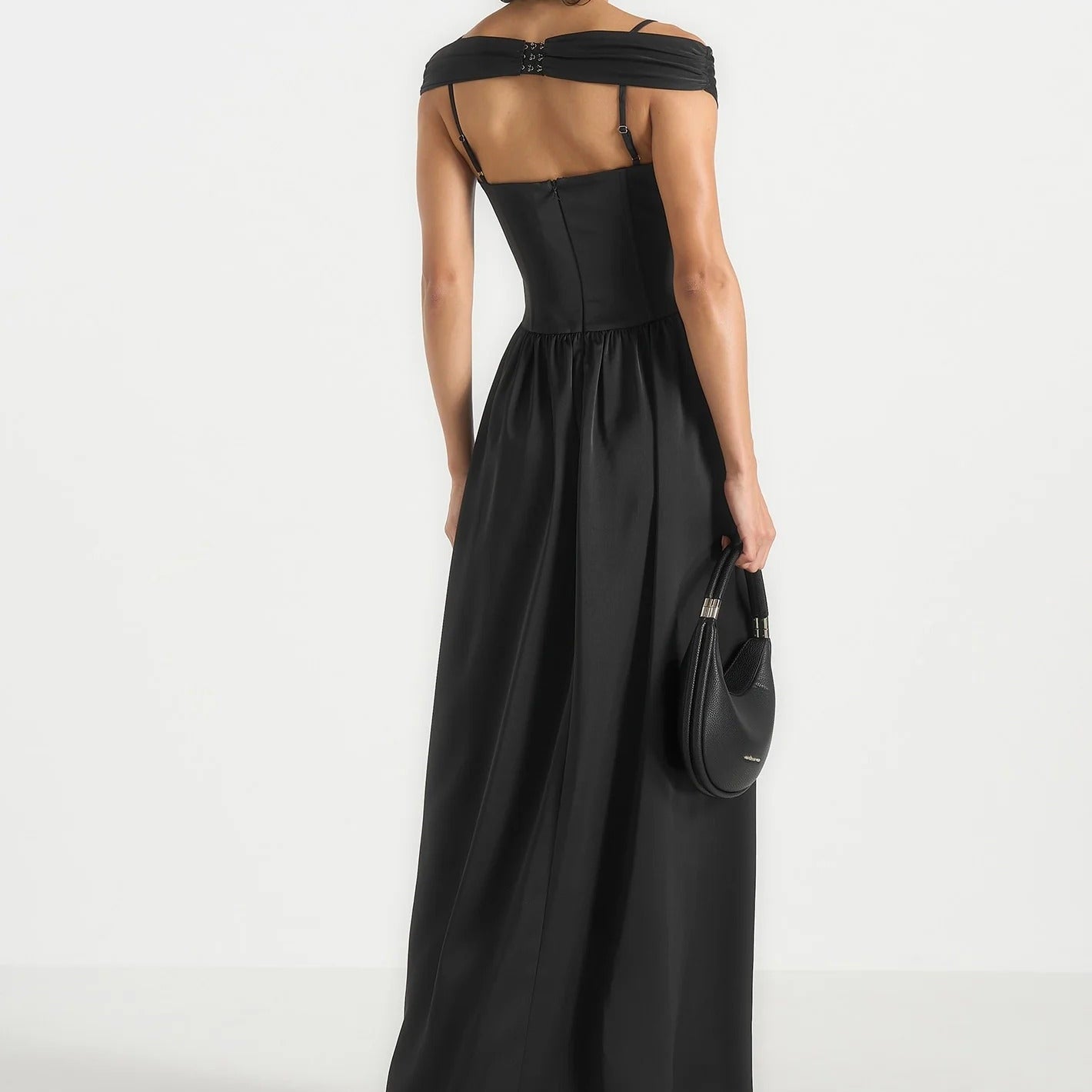 Off The Shoulder Cinched Waist Maxi Dress